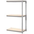 Global Industrial Expandable Add-On Rack 60x36x84 3 Level Wood Deck 1000 lb. Cap Per Level GRY B2297086